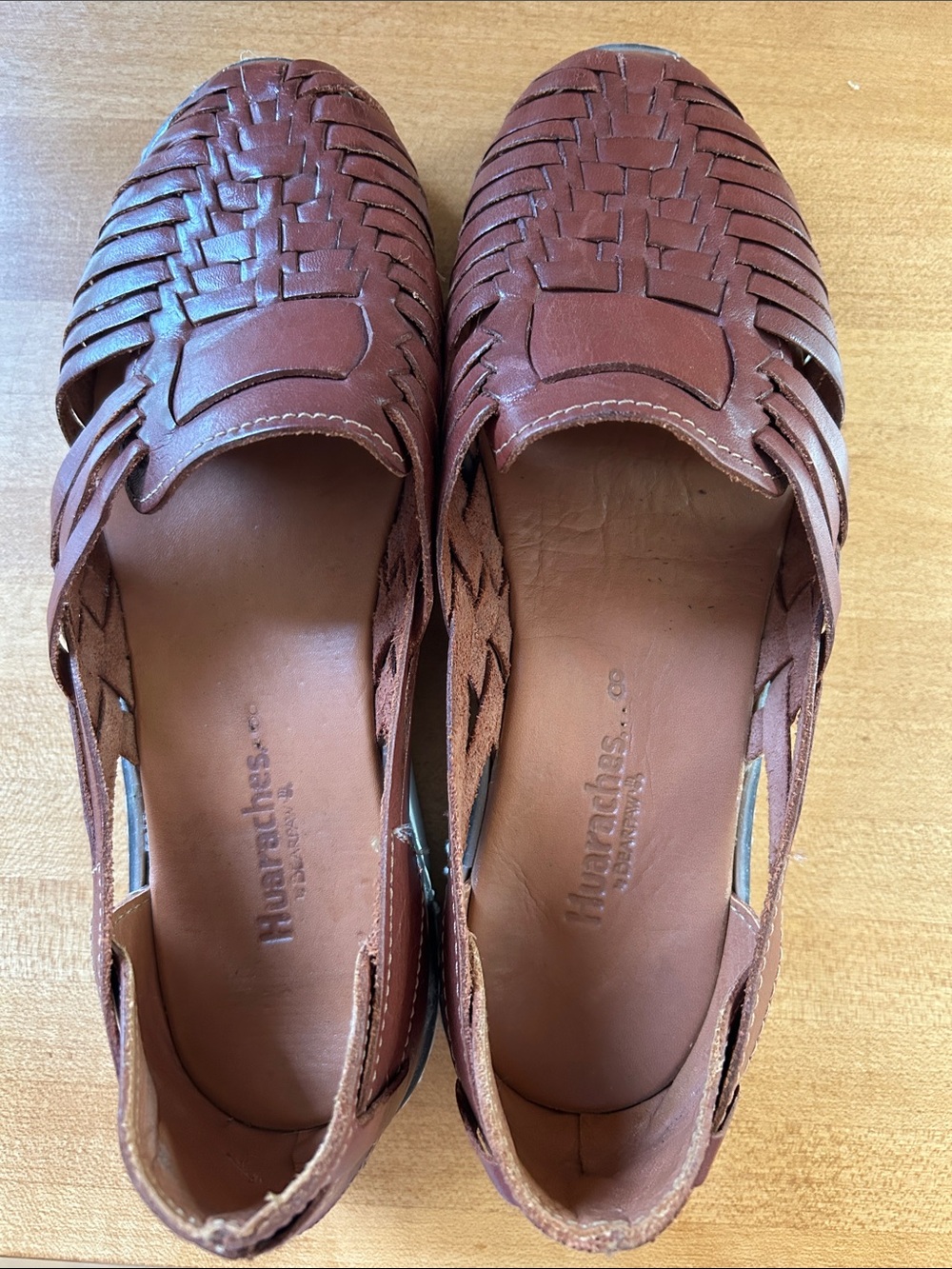 Women’s Brown Woven Leather Huaraches by BearPaw - Picture 2 of 5